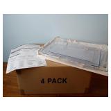 NIB Clear Acrylic 4 Layer Storage Bins w/ Wheels