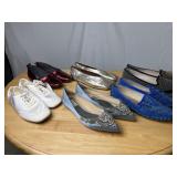 6 Pairs of Womenï¿½s Flat Dress Shoes Sizes 9-10
