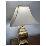Vintage Brass Etched Touch Lamp