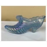Fenton Carnival Glass Cat Head Drapery Slipper
