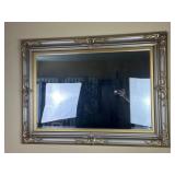 Large Gold-Toned Hanging Mirror