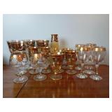 Italian Art Glass Stemware 18 pc.