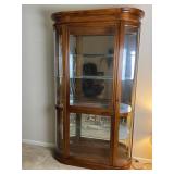 Lighted Curved Front Display Caninet