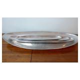 Elongated Oval Metal Serving Platters