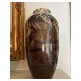 Blown Art Glass Vase 14in Tall