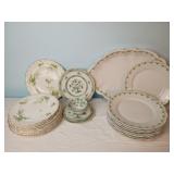 Assorted Green Design Dishes