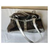 Vintage Whiting & Nash Silver Mesh/Leather Bag