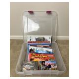 Tote of Bob Ross Painting Books & Postcards