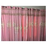 Pink Luxury Double Layer Curtains