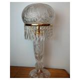 Large Cut Glass Parlor Lamp