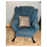 ZolooHome Plush Teal Lazy Chair w/ Pillow