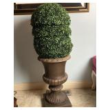 Decorative Urn Planter w/ Artificial Foliage