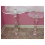 2 Round Clear Acrylic Side Tables