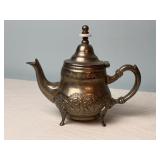 Vintage Moroccan Silver-Plated Teapot