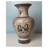 Hand-Painted Ceramic Portuguese Vase