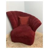 Red Hollywood Regency Style Chair