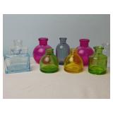 Mini Multicolor Glass Bottles