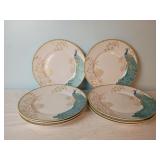 8pv. 222 Fifth Peacock Garden Dinner Plates