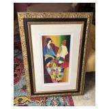 Framed 'Confiding' by Itzchak Tarkay