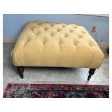 Yellow Cushioned Ottoman