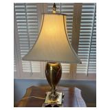 Vintage Heavy Polished Brass Table Lamp