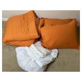 Orange Comforter, Pillows, Sheets, & Pillow Cases