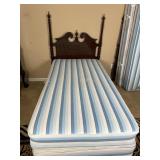 Twin Headboard, Bed Frame, Box Spring, & Mattress