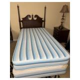 Twin Headboard, Bed Frame, Box Spring, & Mattress