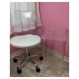 Acrylic Office Chair & Side Table