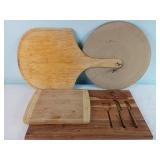 Cheese Board, Cutting Board, Pizza Stone & Paddle
