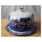 Spode Blue Italian Serving Platter w/ Done Lid