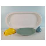 Serving Platters, Sugar Bowl & Butter Dish
