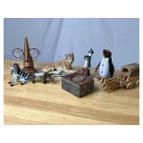 Misc Knick Knacks: Lefton Tigger, Tin Penguin, &