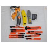 Large Utility Knife Lot: Fiskars & More
