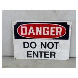 Vintage Metal Danger Do Not Enter Sign