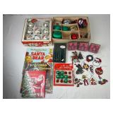 Vintage Christmas Ornament & Book Lot
