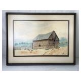 Vintage Bolette Farmhouse Barn Drawing