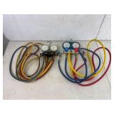 Two HVAC Refrigerant Manifold Gauge Sets