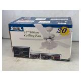Seabrook Hill 42" White Ceiling Fan