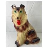 Vintage Carnival Chalkware Collie Dog