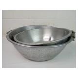 Two Vintage Aluminum Mixing Bowls