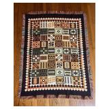 Vintage Crown Crafts Geometric Woven Throw