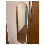 Arched Full-Length Gold-Trimmed Mirror