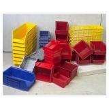 Assorted Industrial Plastic Storage Bins