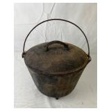 Vintage Cast Iron No. 7 Pot with Lid
