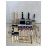 Large Assortment of Painting Brushes