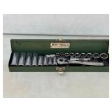 Vintage S-K Tools Socket Set with Case