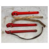 3 Vintage RIDGID Strap Wrenches