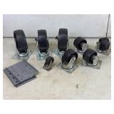 Assorted Industrial Casters and Mounts