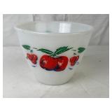 Fire-King Milk Glass "Apples and Cherries"